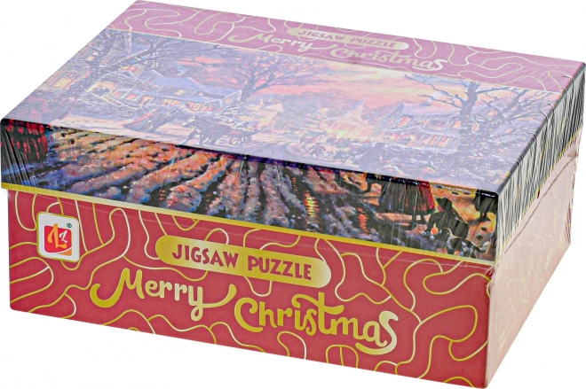 Puzzle Merry Christmas: Zasnežená ulica 468 dielikov