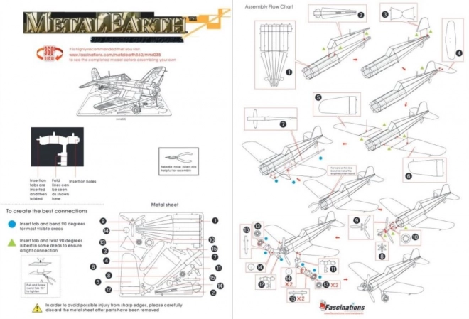 3D puzzle lietadlo F4U Corsair