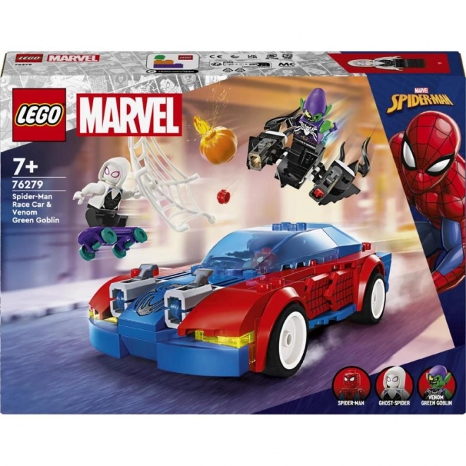 Lego Marvel Spider-Man závodné auto a Venom Zelený Goblin