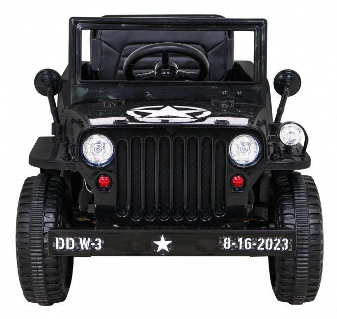 Vojenské Retro Autíčko pre Deti Čierne