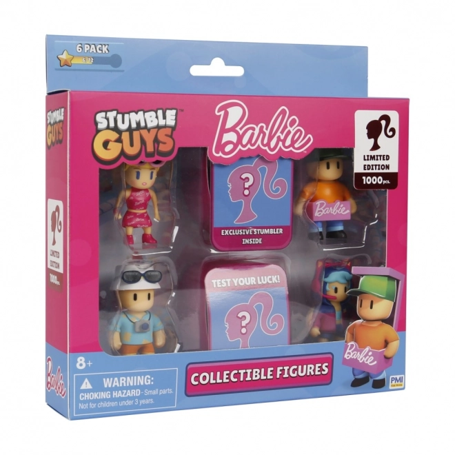 Deluxe súprava figúrok Stumble Guys X Barbie 6 ks