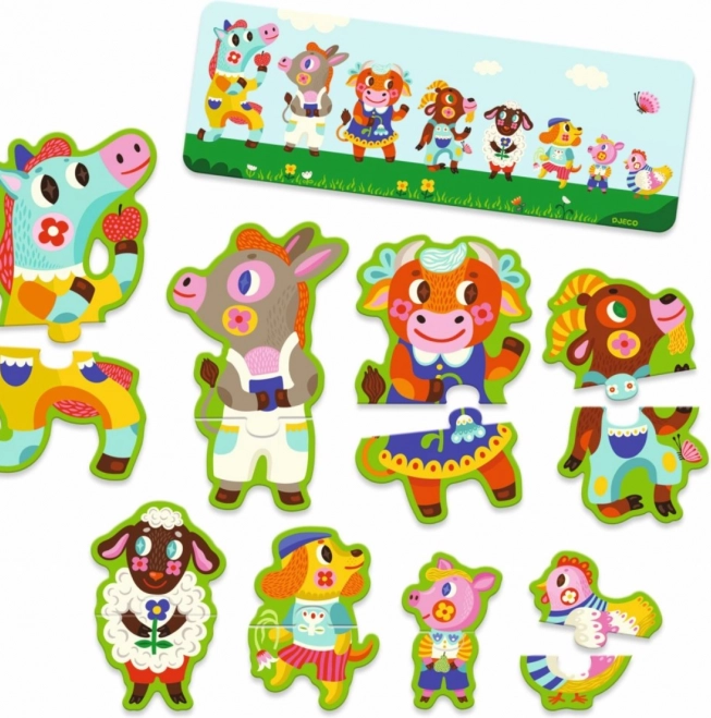 DJECO Puzzle Veľkí a Malí na Farme