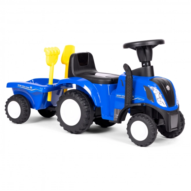 Detský traktor na vozenie s prívesom, interaktívnym volantom a zvukmi