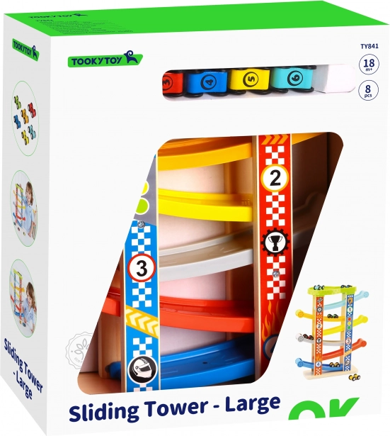 Tooky Toy Farebná šmýkačka pre autá