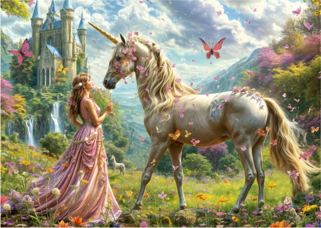 Puzzle Víla, Jednorožec a Motýle 500 Dielikov