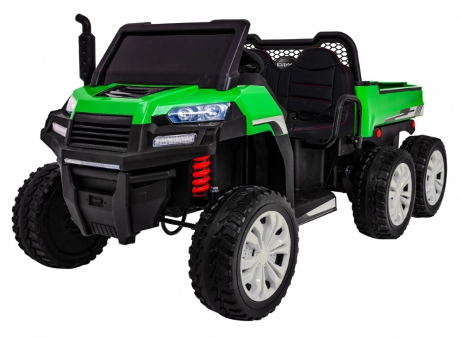 Farmárske auto pre 2 deti Zelené + 4x4 + Diaľkové ovládanie + Kiper + LED Audio