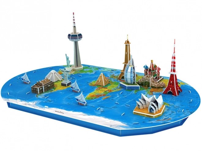 3D puzzle Zem mapa sveta