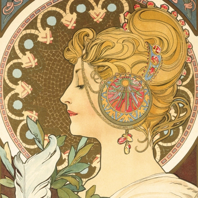 Poznámkový kalendár Alfons Mucha 2025