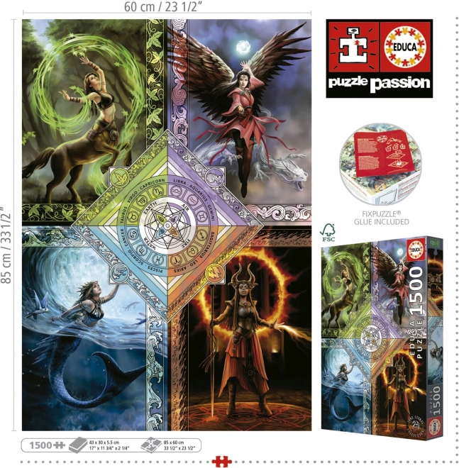 Educa puzzle základná mágia: zvieratník 1500 dielikov