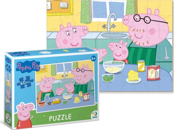 Puzzle Peppa Pig: Spoločné varenie 60 dielikov