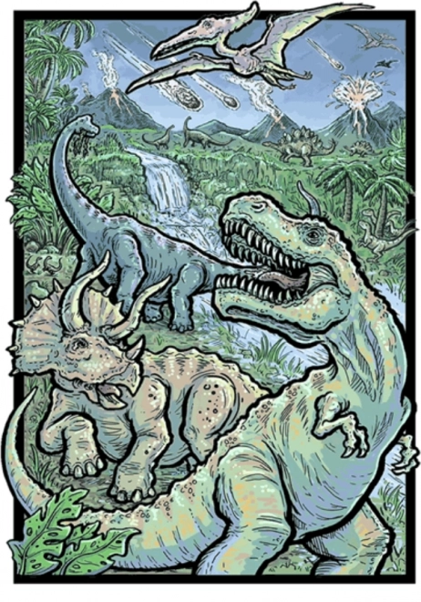 Cloudberries Puzzle Dinosauri 3D s Okuliarmi 500 Dielikov