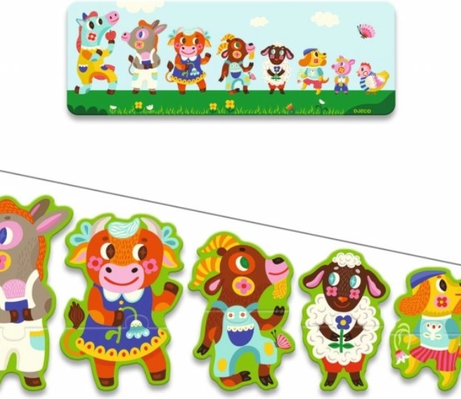 DJECO Puzzle Veľkí a Malí na Farme