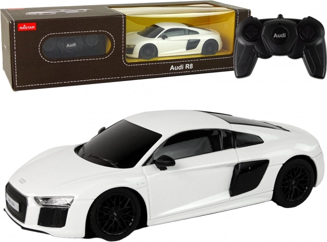 Diaľkovo ovládané auto Audi R8 1:24 Biele