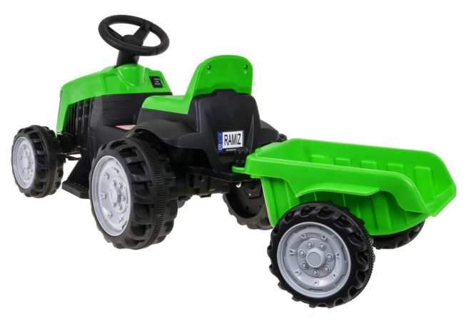 Zelený traktor s prívesom – zelený