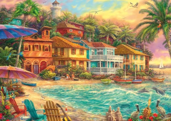 Puzzle Život na ostrove 1000 dielikov