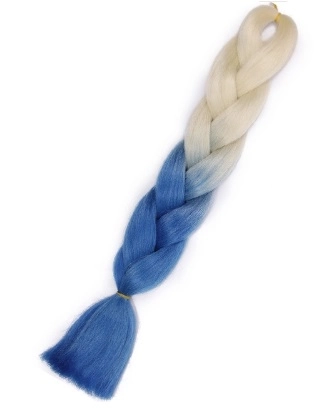 Syntetické ombré vlasy – Blond-modré