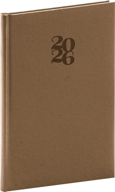 Týždenný diár Essenza 2026 orech 15 x 21 cm