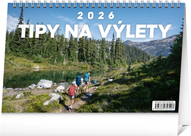 Stolový kalendár Tipy na výlety 2026