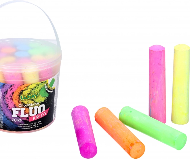Fluorescenčné chodníkové kriedy 20 ks