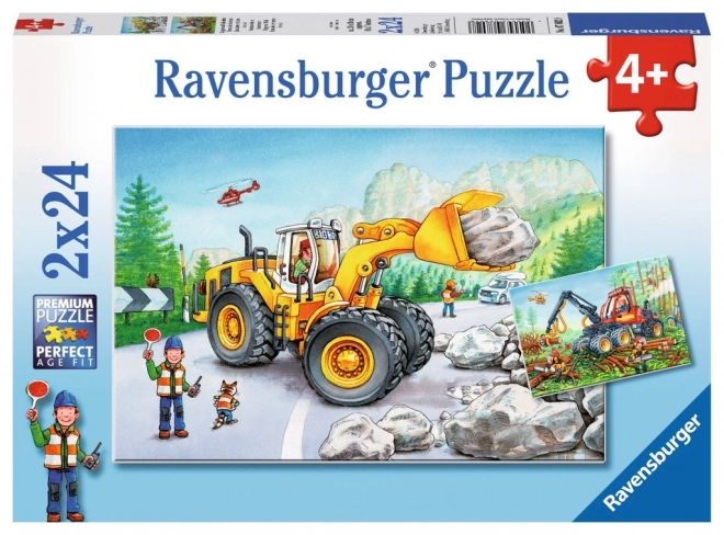 Ravensburger Puzzle Ťažká technika v akcii