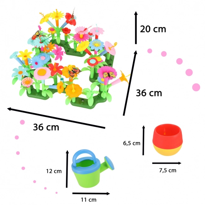 Kreatívne stavebnice kvetinová záhrada 175 dielikov