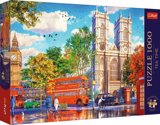 Trefl Puzzle 1000 dielikov - Premium Plus - Čajový čas - Pohľad na Londýn