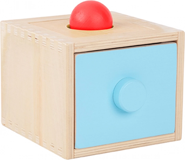 Woopie Green drevená edukačná zásuvková triediaca hračka Montessori
