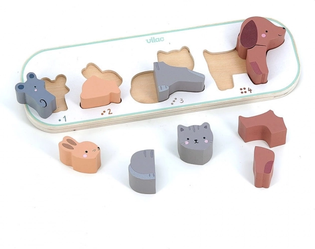 Vkladacie puzzle Učím sa počítať zvieratká Vilac Sarah Betz