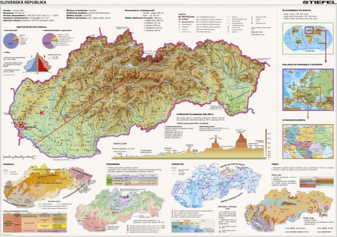 Puzzle Mapa Slovenskej Republiky 2000 Dielikov