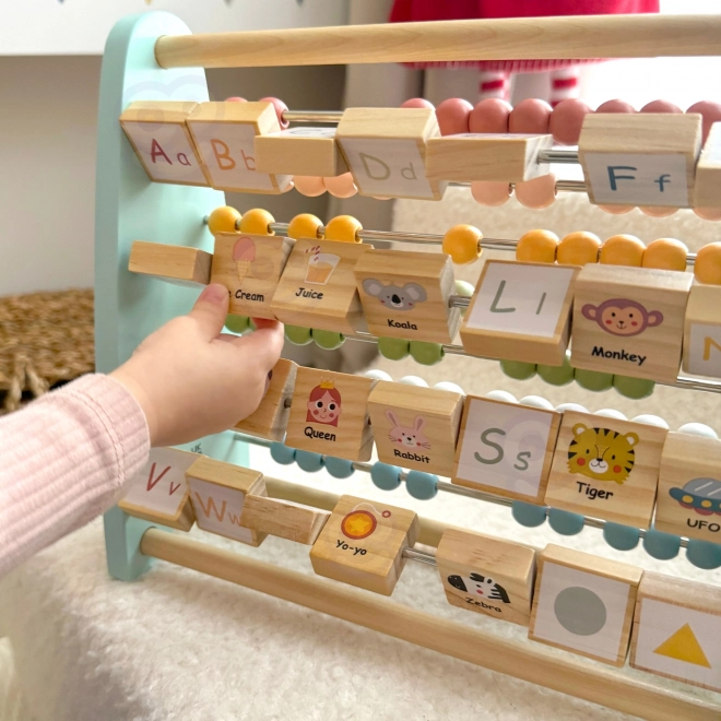 Drevené vzdelávacie počítadlo a abeceda Tooky Toy