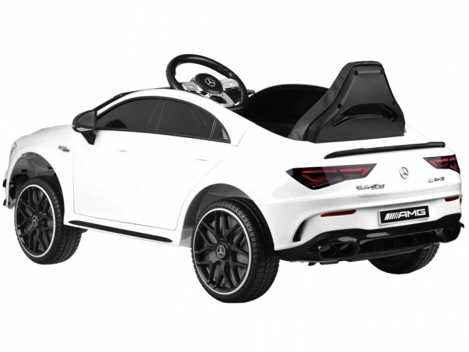 Detské elektrické auto Mercedes AMG CLA 45s s hojdačkovým efektom – Biela