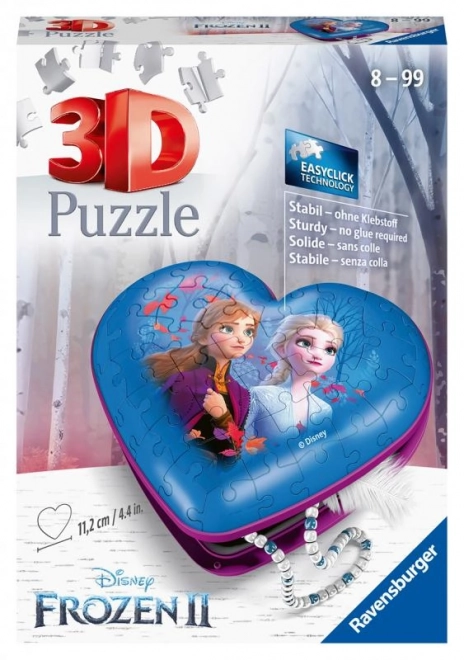 Ravensburger 3D puzzle Srdce Ledové kráľovstvo 2, 54 dielikov