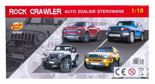 Diaľkovo ovládaný RC rock crawler červený