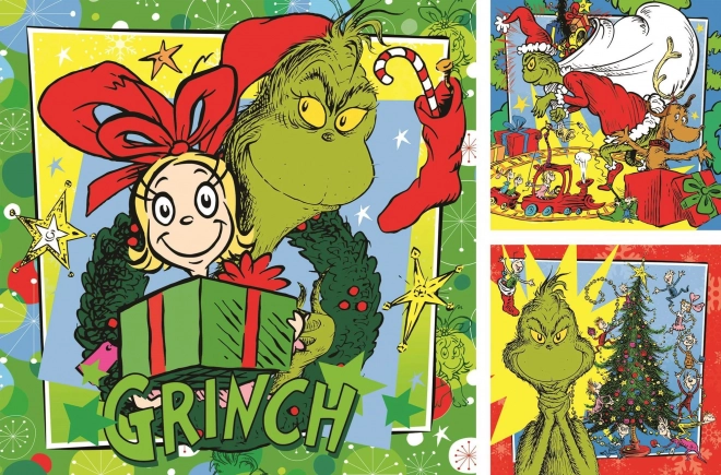 Ravensburger puzzle Grinch 3x49 dielikov