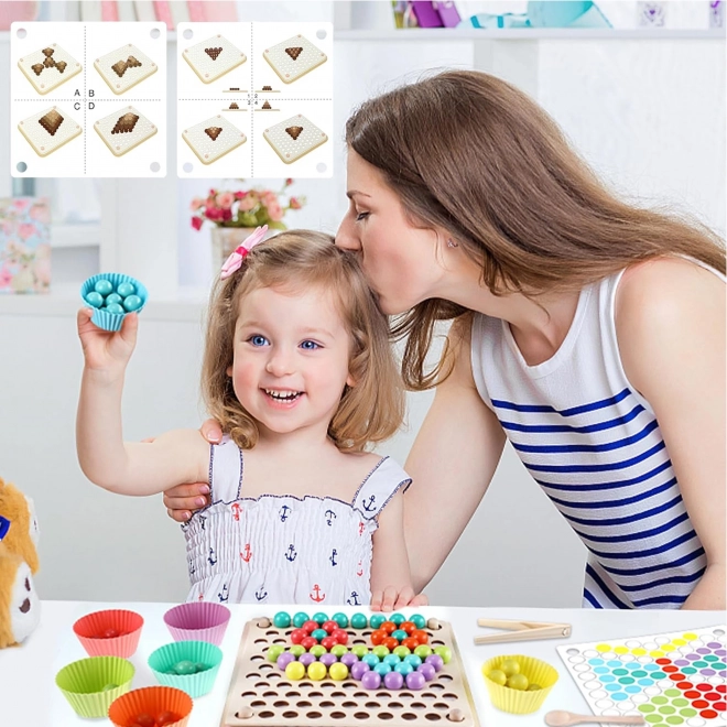Woopie Farebné gule Montessori mozaika a triediaca sada