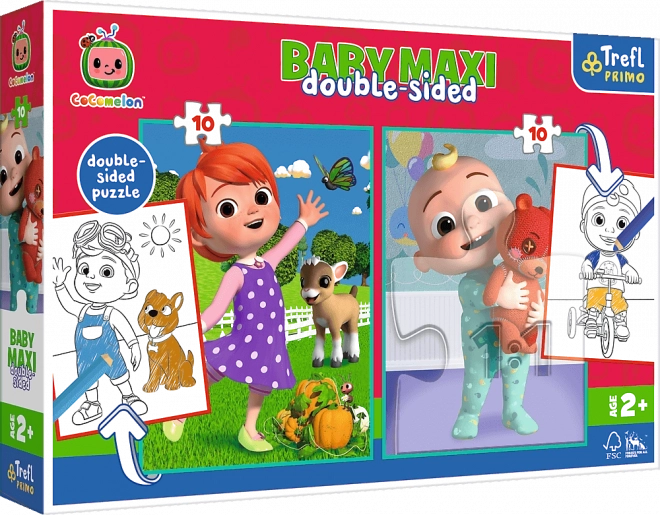 Obojstranné puzzle Cocomelon: Priatelia baby maxi