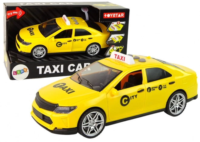 Auto taxi so svetlami a zvukmi