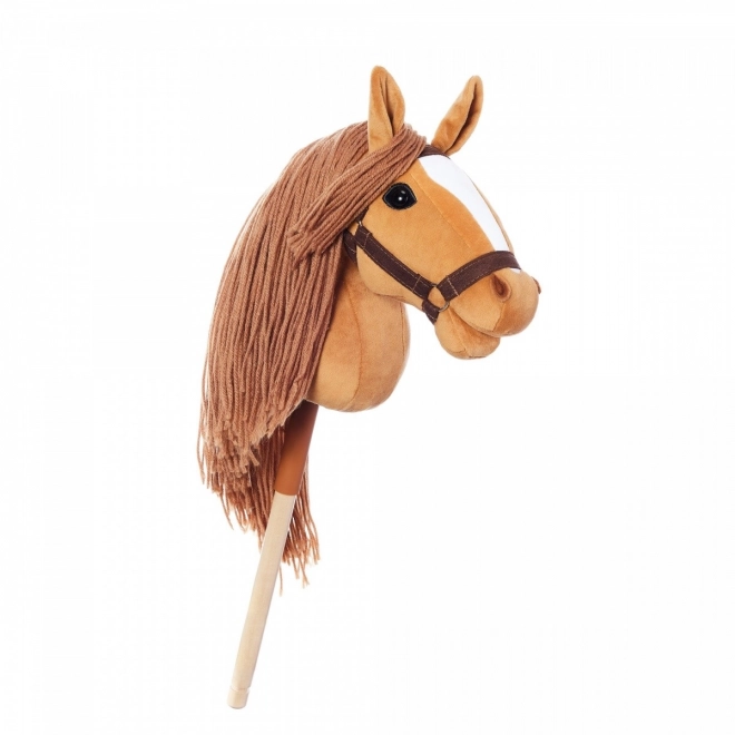 Drevený kôň na tyči Hobby Horse HOPPIHORSE Gaštanová hnedá