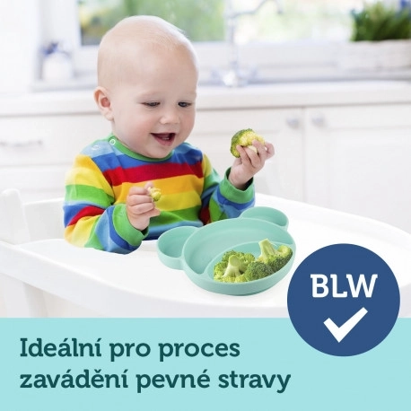 Silikónový delený tanier pre deti v tvare Medveďa od Canpol Babies