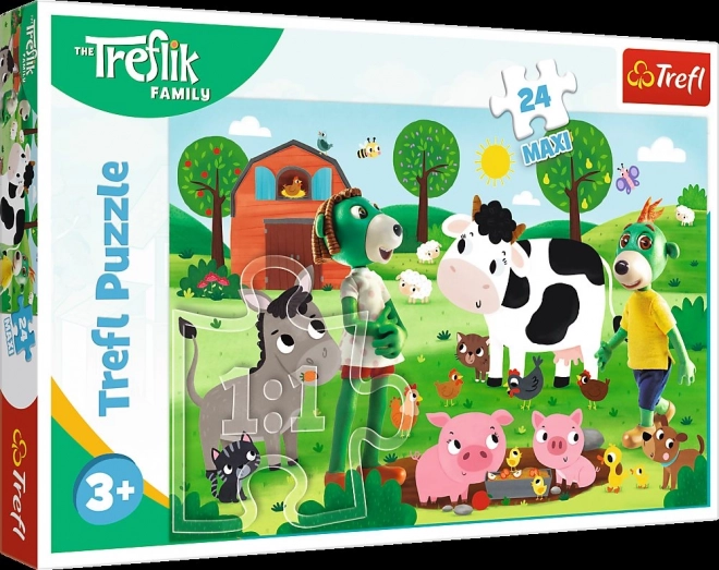 Puzzle Treflíci na farme Maxi