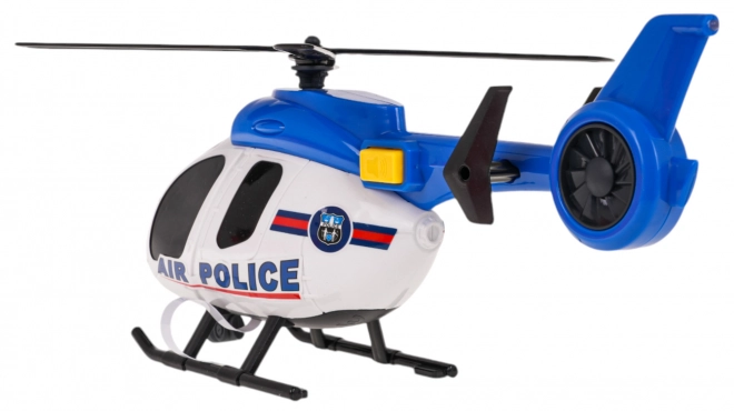 Zábavný policajný set - helikoptéra a auto