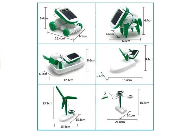 Kreatívna Solárna Stavebnica 6 v 1 Robot