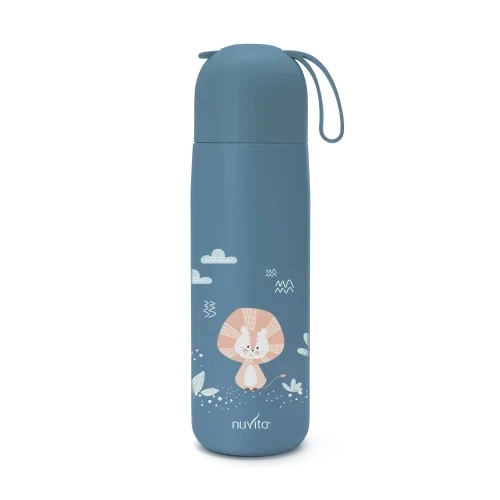 Termoska so silikónovým držiakom 400ml, Powder Blue