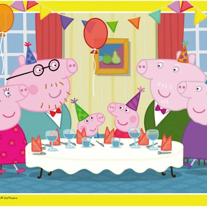 Ravensburger puzzle Prasiatko Peppa na oslave 2x12 dielikov