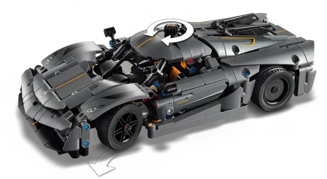 Sivé hyperauto Koenigsegg Jesko Absolut stavebnica LEGO Technic