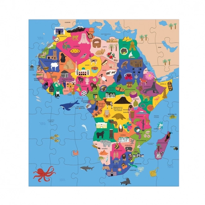 Mudpuppy Zemepisné puzzle Mapa Afriky