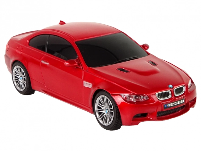 Auto R/C BMW M3 červené s diaľkovým ovládaním a svetlami