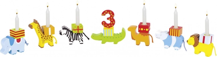 Farebné zvieratká s miestom na sviečky