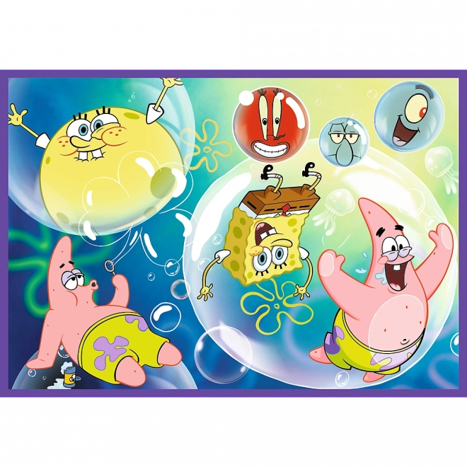 Puzzle 4x250 Šialený svet Sponge Boba