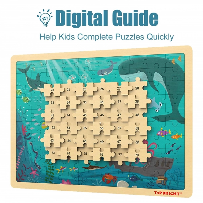 TOP BRIGHT Drevené puzzle Morský svet
